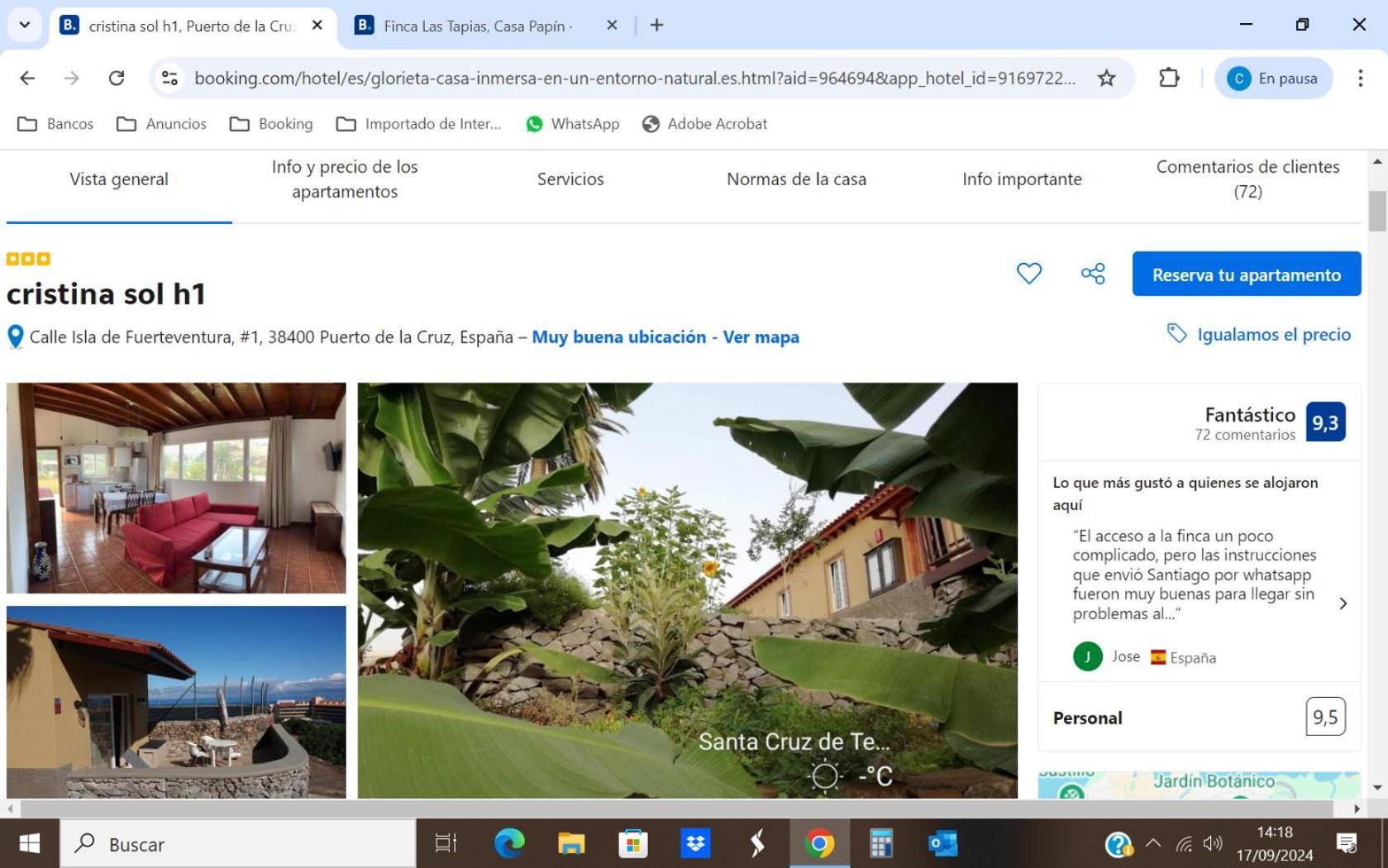 Ferienhaus Tapias, Glorieta *